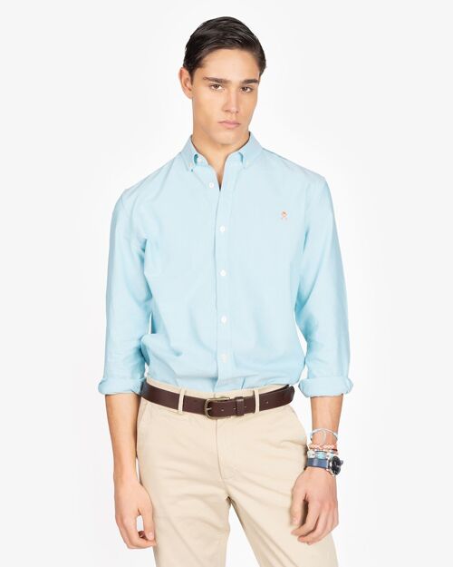 CAMISA OXFORD COLOURS TURQUOISE