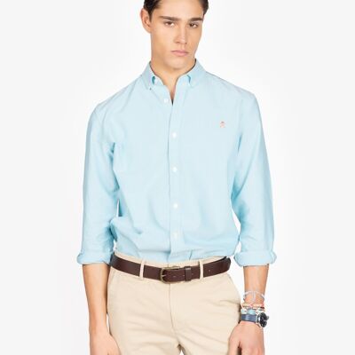 CAMISA OXFORD COLOURS TURQUOISE