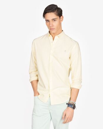 CHEMISE OXFORD COULEURS JAUNE 1