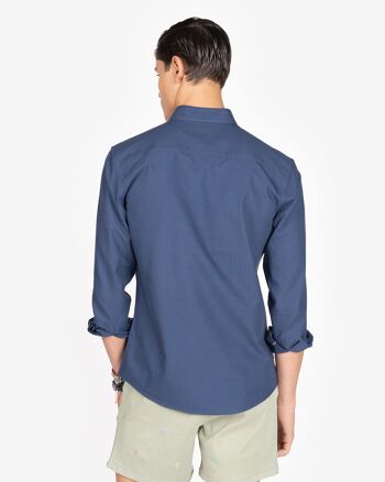 CHEMISE OXFORD COULEURS BLEU MARINE 2