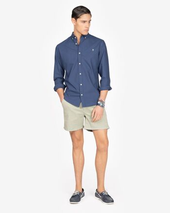 CHEMISE OXFORD COULEURS BLEU MARINE 3