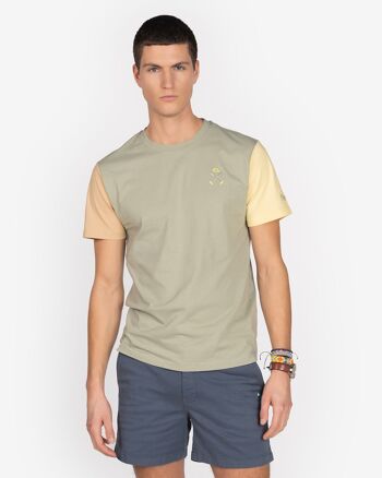 T-SHIRT DE PLAGE MILITAIRE COULEUR LUMIÈRE MILITAIRE 1