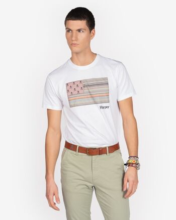 T-SHIRT BLANC ÉTATS-UNIS 1