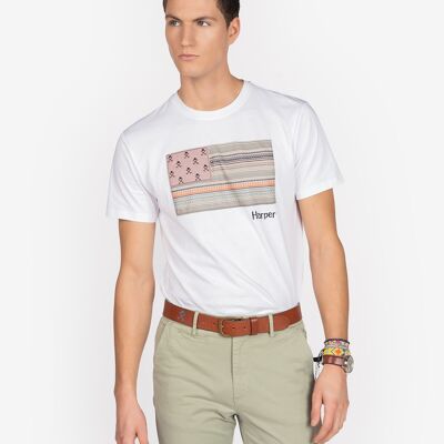 T-SHIRT BLANC ÉTATS-UNIS