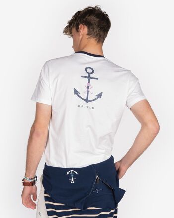 T-SHIRT BLANC ANCRE 2