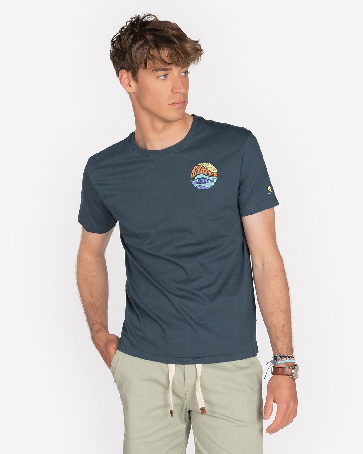 T-SHIRT IN DENIM SCURO CALIFORNIA