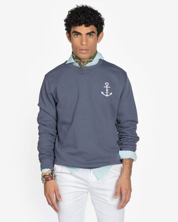 SWEAT-SHIRT ANCHOR GRIS MOYEN 1