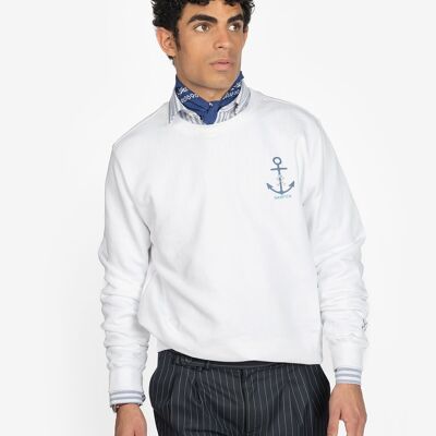 SUDADERA ANCHOR WHITE