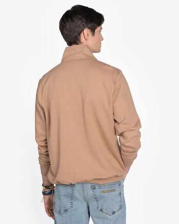 SWEAT-SHIRT EN CUIR MARYLAND MARRON 2