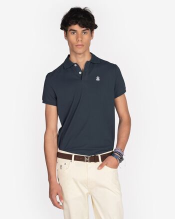 POLO RÉTRO EN DENIM FONCÉ 1