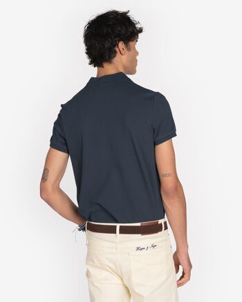 POLO RÉTRO EN DENIM FONCÉ 2