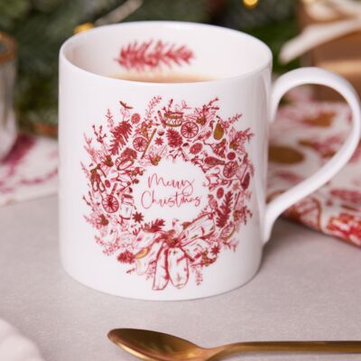 Tasse de couronne de Noël