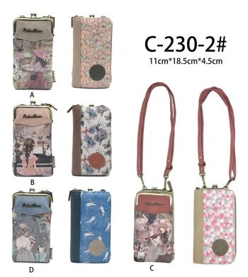 Sac pour téléphone portable Sweet Candy Doll avec clic et fermeture éclair 3