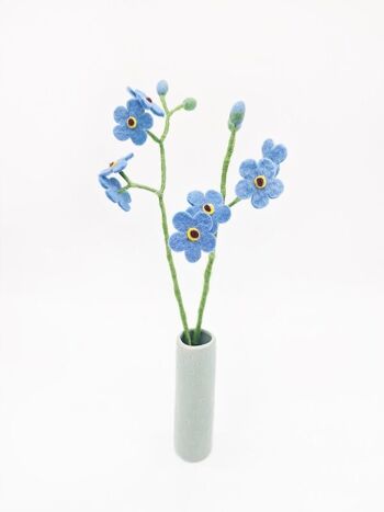 Branche fleurie en feutrine "Ne m'oublie pas", 38cm 1