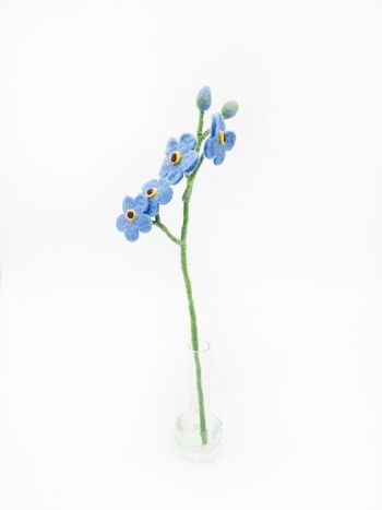 Branche fleurie en feutrine "Ne m'oublie pas", 38cm 3