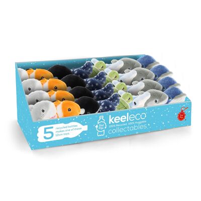 Assortimento di 24 peluche animali marini 12 cm - KEELECO