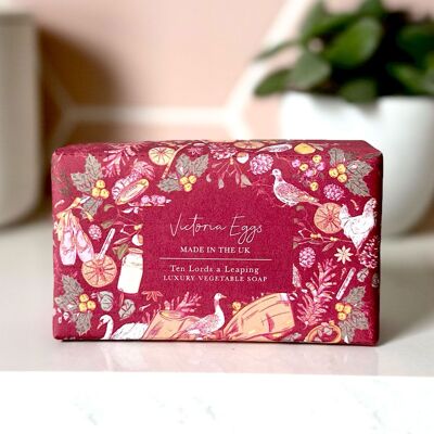 Ten Lords a Leaping Luxury Christmas Soap - Incienso y mirra