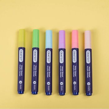 Crateit Pastel Markers | 3mm — 6 pcs. 2