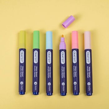 Crateit Pastel Markers | 3mm — 6 pcs. 3