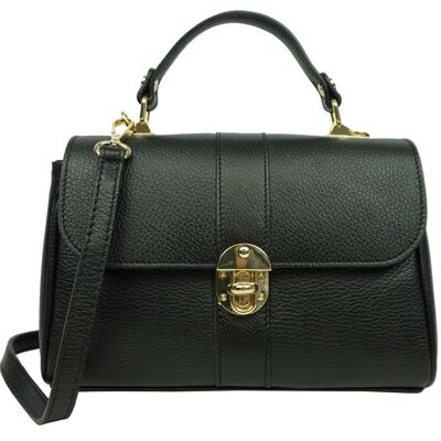 Leather handbag with flap Manon D47100