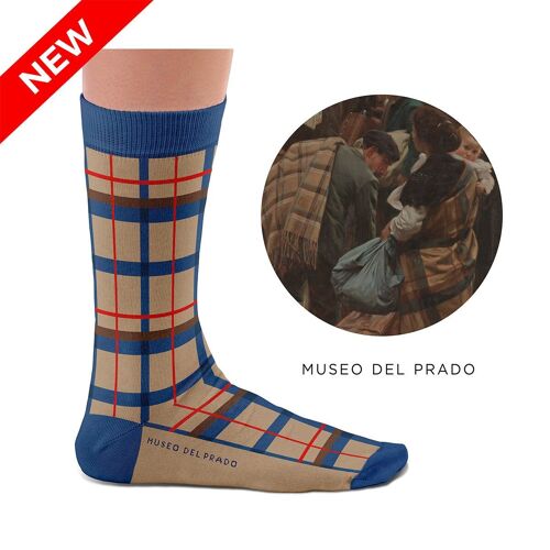 Arte Social Tartan Blue Beige Socks