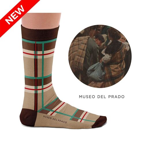 Arte Social Tartan Brown Beige Socks