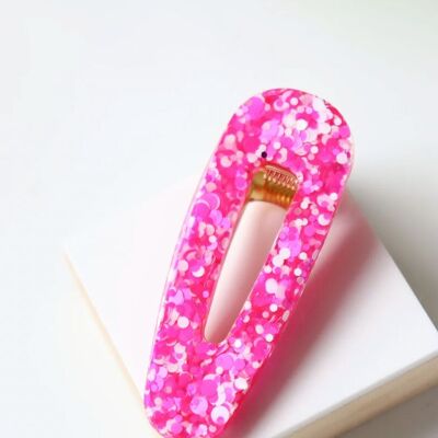 Barrette in resina triangolare Joie Fuchsia della collezione estiva