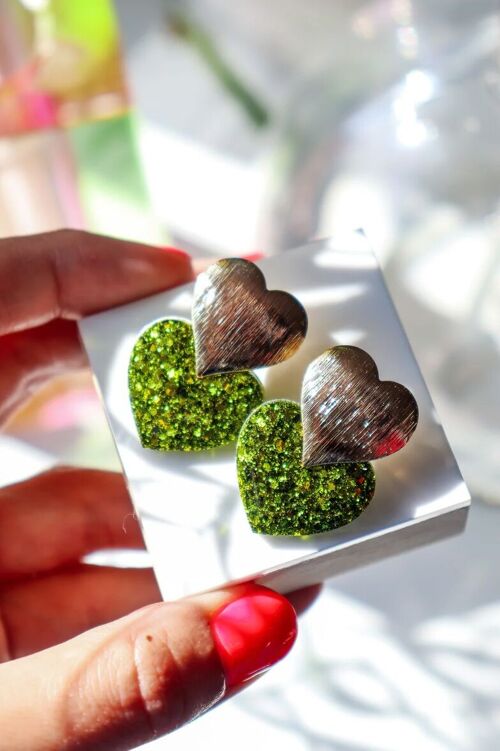 Boucles d'oreilles Caroline citron vert