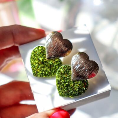 Boucles d'oreilles Caroline citron vert