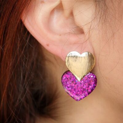 Caroline deep purple earrings