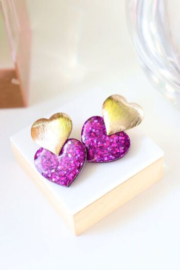 Boucles d'oreilles Caroline deep violet 4