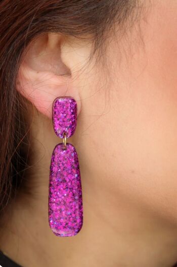 Boucles d'oreilles Gwen Deep Violet 4