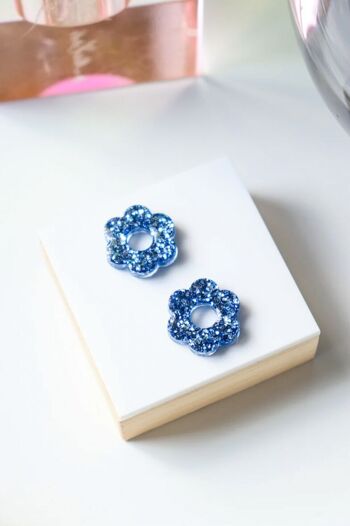 Boucles d'oreilles Isabelle bleu celeste 1