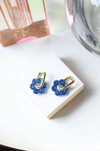 Boucles d'oreilles Isabelle bleu celeste 3