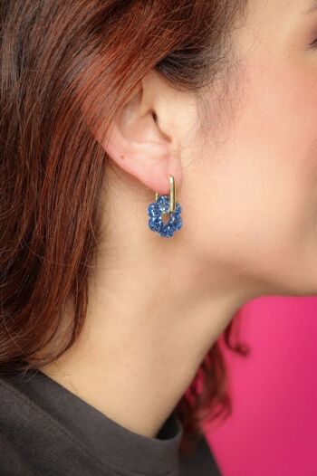 Boucles d'oreilles Isabelle bleu celeste 9