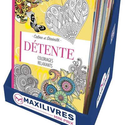 Caja 30 libros para colorear para adultos (Paisajes, animales...)  