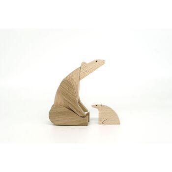 Wooden Handmade Magnetic Toys - Polar Stories Collection - Polar Bear and its Baby 7
