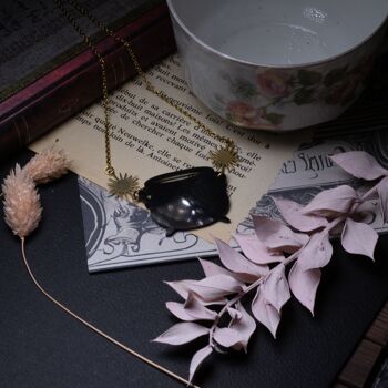 collier pendentif ras-de-cou chaudron - sorcière 1