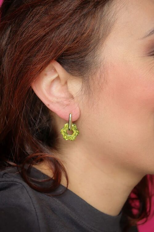 Boucles d'oreilles Isabelle Citron Vert