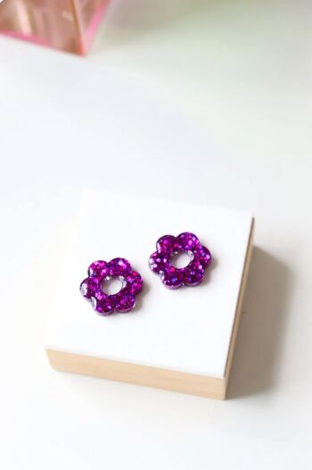 Boucles d'oreilles Isabelle Deep Violet 1