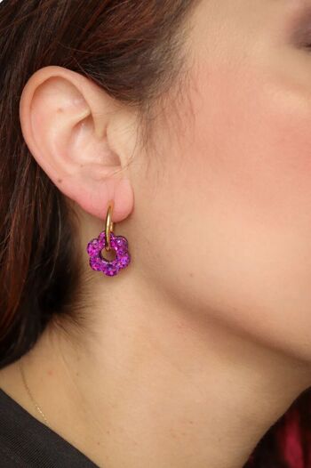 Boucles d'oreilles Isabelle Deep Violet 2