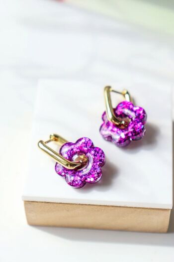 Boucles d'oreilles Isabelle Deep Violet 4