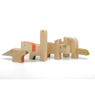 Handgefertigtes magnetisches Holzspielzeug - Dinosaurierspiel LITES - Einzelspielzeug