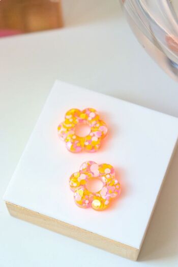 Boucles d'oreilles Isabelle joie Fluo 1