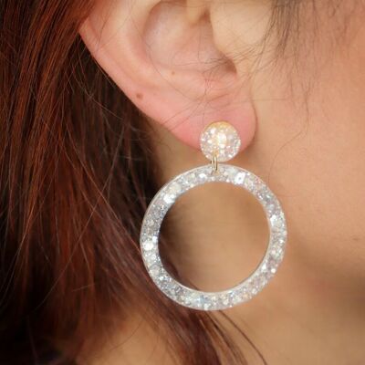 Lauren Glacier White Earrings
