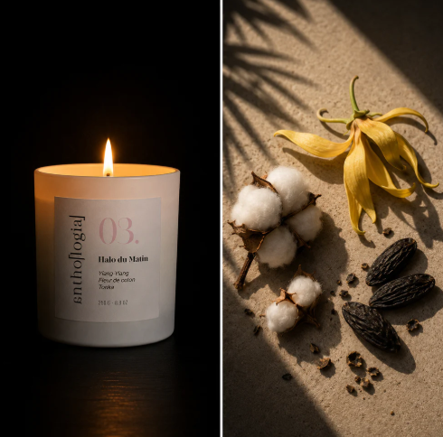 Scented vegetable candle - 03.Morning Halo (250g/60h)
