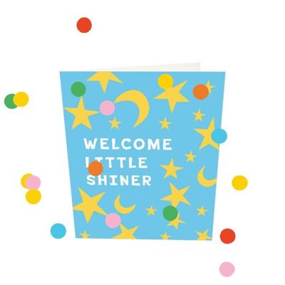 Konfetti Karten - Welcome Little Shiner