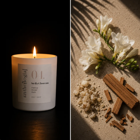 Scented vegetable candle - 04.Stella Choream (250g/60h)