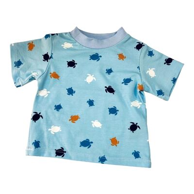 Linda camiseta de manga corta, camiseta para bebé, camiseta para niño con tortuguitas