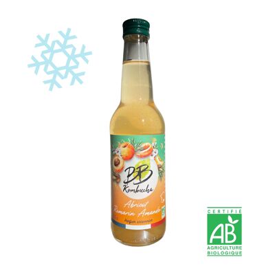 Kombucha biologique abricot romarin amande - 33 cL